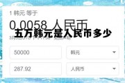 五万韩元相当于多少人民币 五万韩元是人民币多少