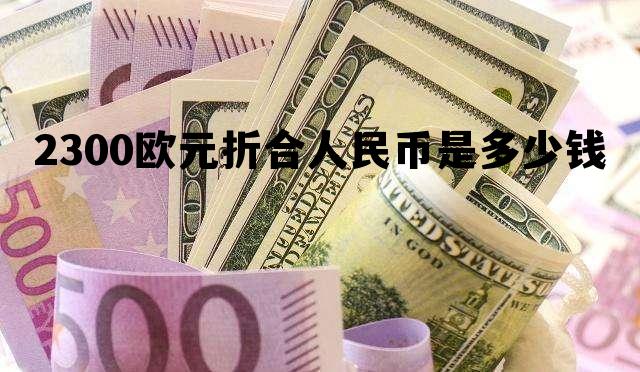 15000欧元折合人民币是多少元 2300欧元折合人民币是多少钱
