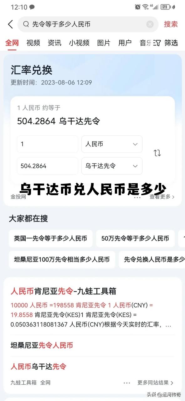 乌干达币兑人民币是多少钱 乌干达币兑人民币是多少